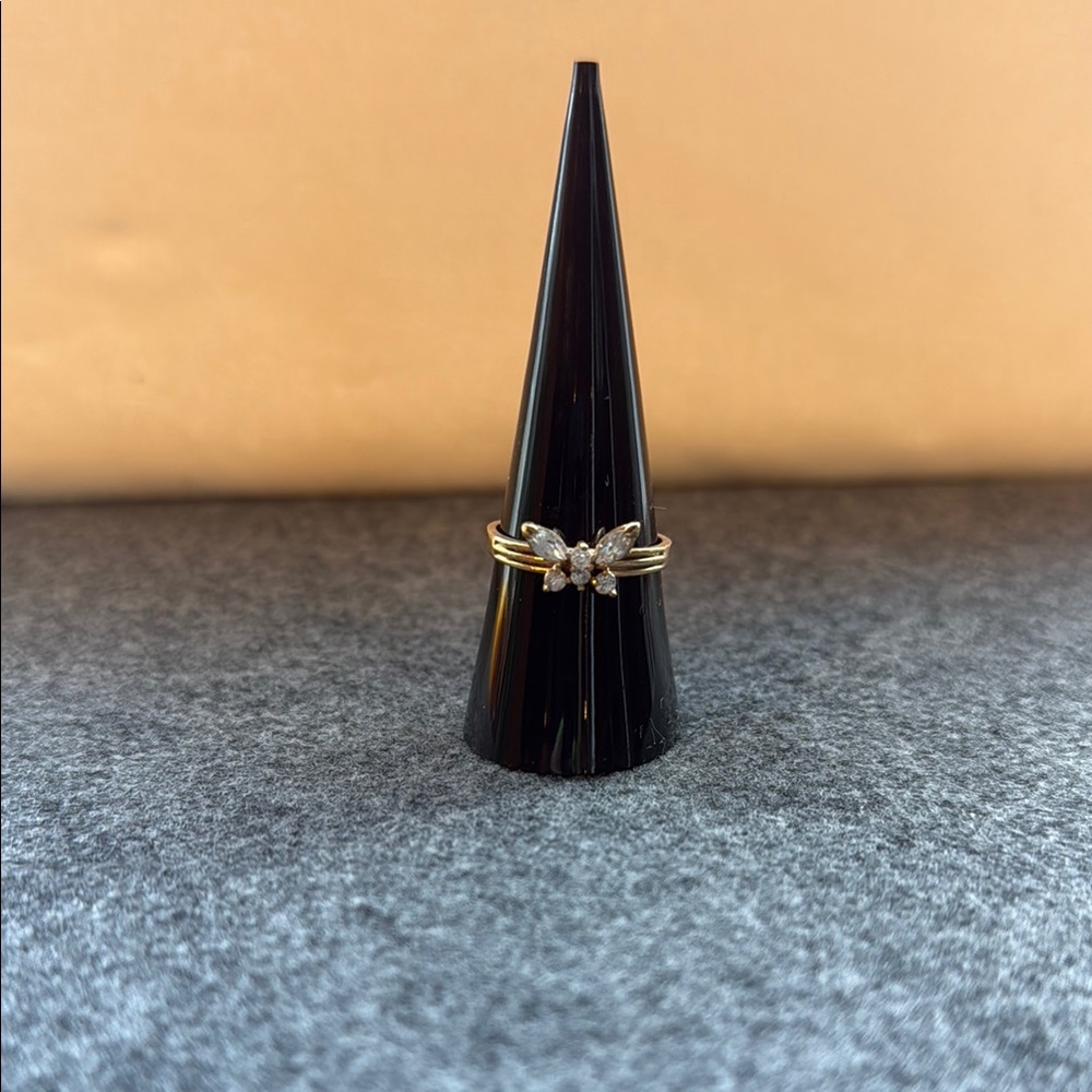 Elegant Gold‎ colored Butterfly Ring